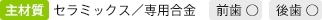 主材質セラミックス／専用合金